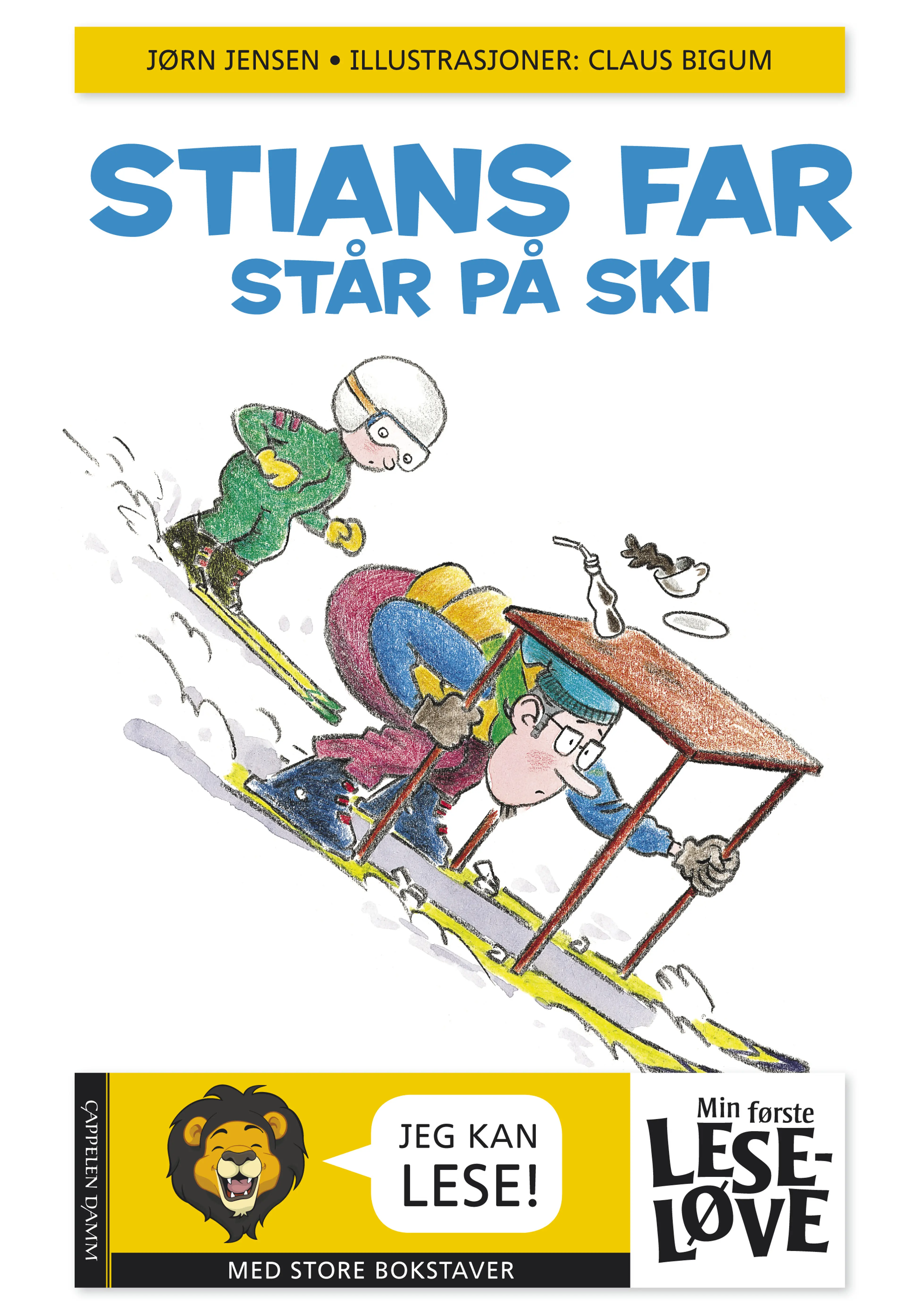 Omslag Leseløve - Stians far står på ski av Jørn Jensen (Innbundet)