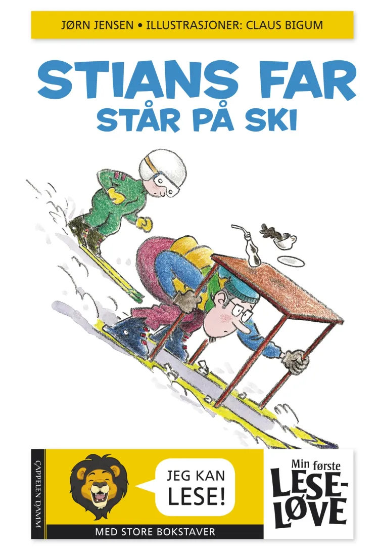 Omslag Leseløve - Stians far står på ski av Jørn Jensen (Innbundet)