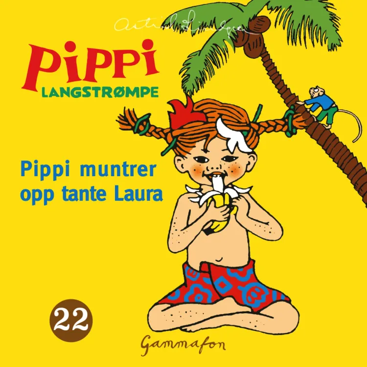 Omslag Pippi muntrer opp tante Laura av Astrid Lindgren (Lydbok)