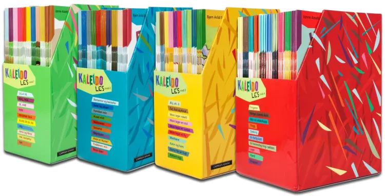Omslag Kaleido Les Totalpakke (fire bokser) av Torill Andersen, Bjørn Arild Ersland og Janne Aasebø Johnsen (Heftet)