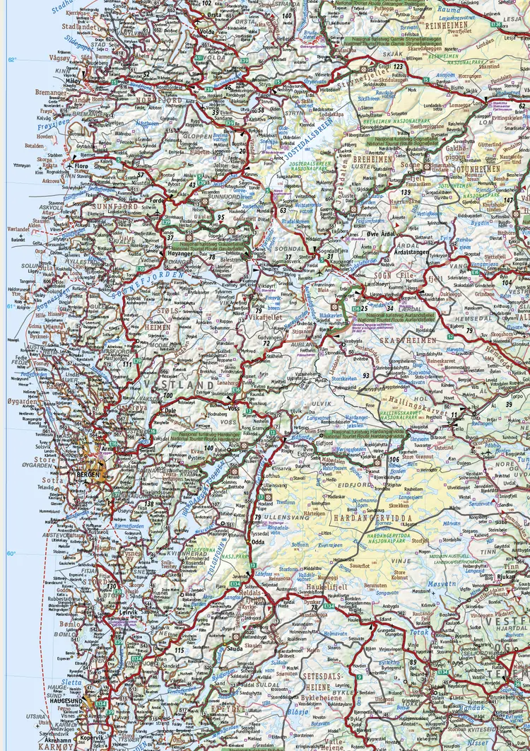 Omslag Hele Norge laminert veggkart 2022 (Kart)