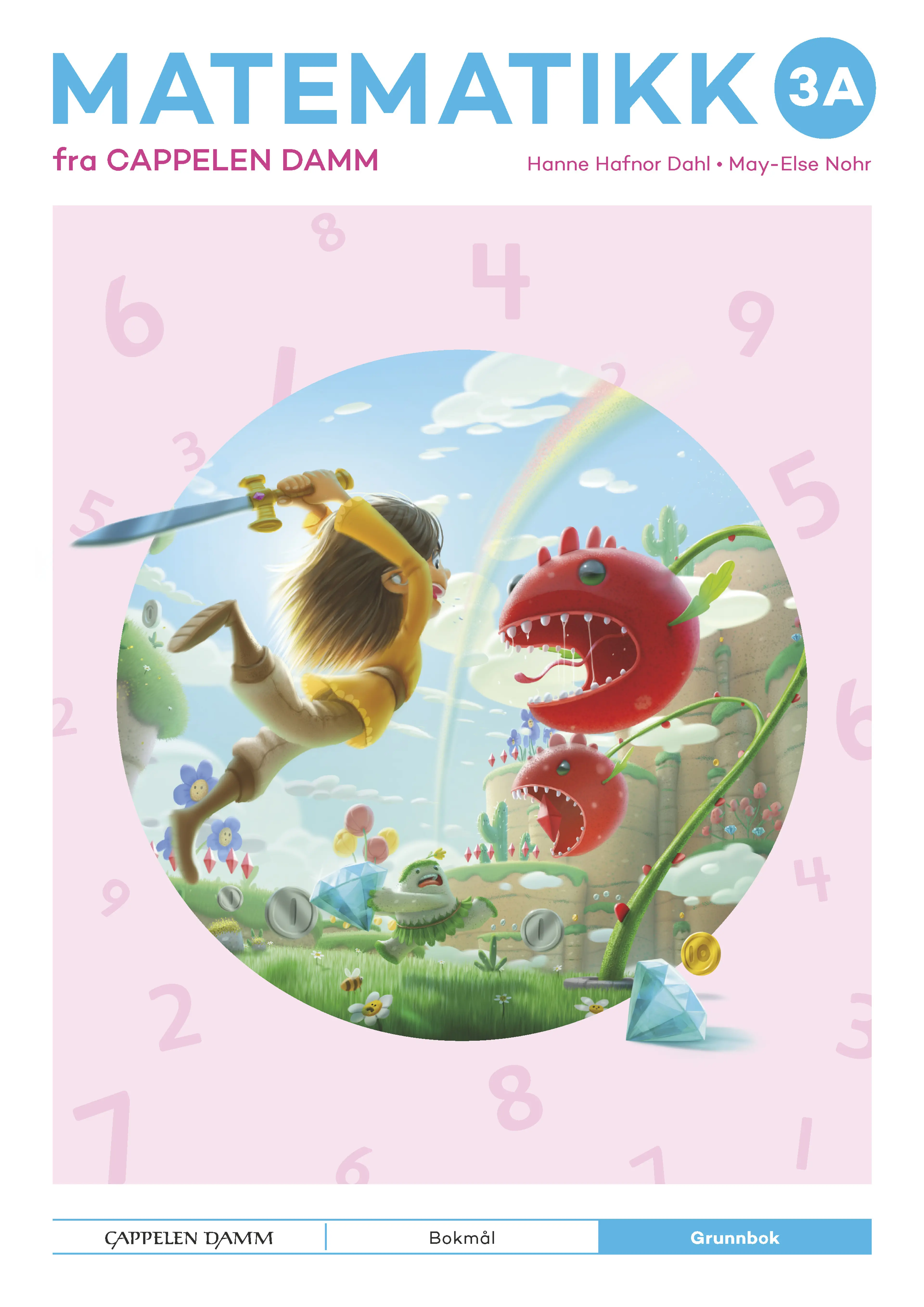 Omslag Matematikk 3A fra Cappelen Damm Grunnbok av Hanne Hafnor Dahl og May-Else Nohr (Heftet)