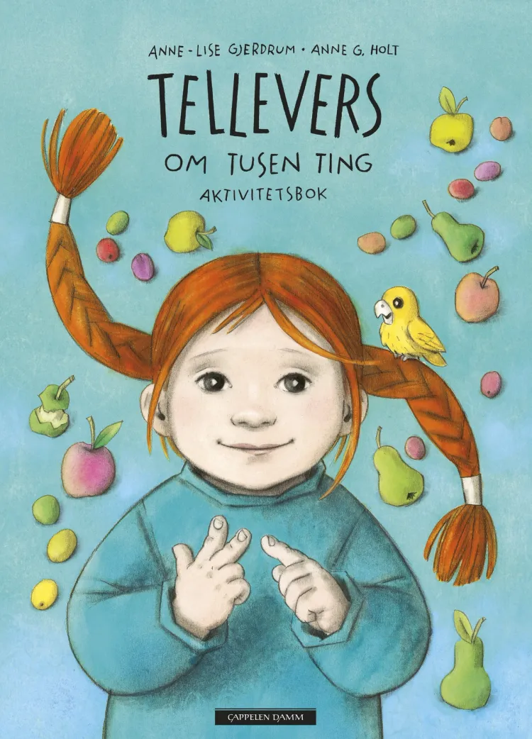 Omslag Tellevers om tusen ting  Aktivitetsbok av Anne-Lise Gjerdrum og Anne G. Holt (ill.) (Heftet)