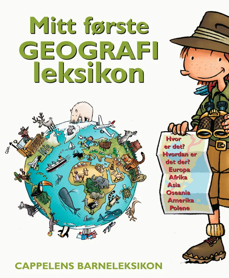 Omslag Mitt første geografileksikon (Innbundet)