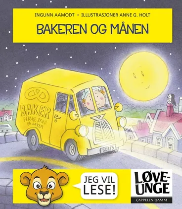Omslag Løveunge - Bakeren og månen av Ingunn Aamodt (Innbundet)