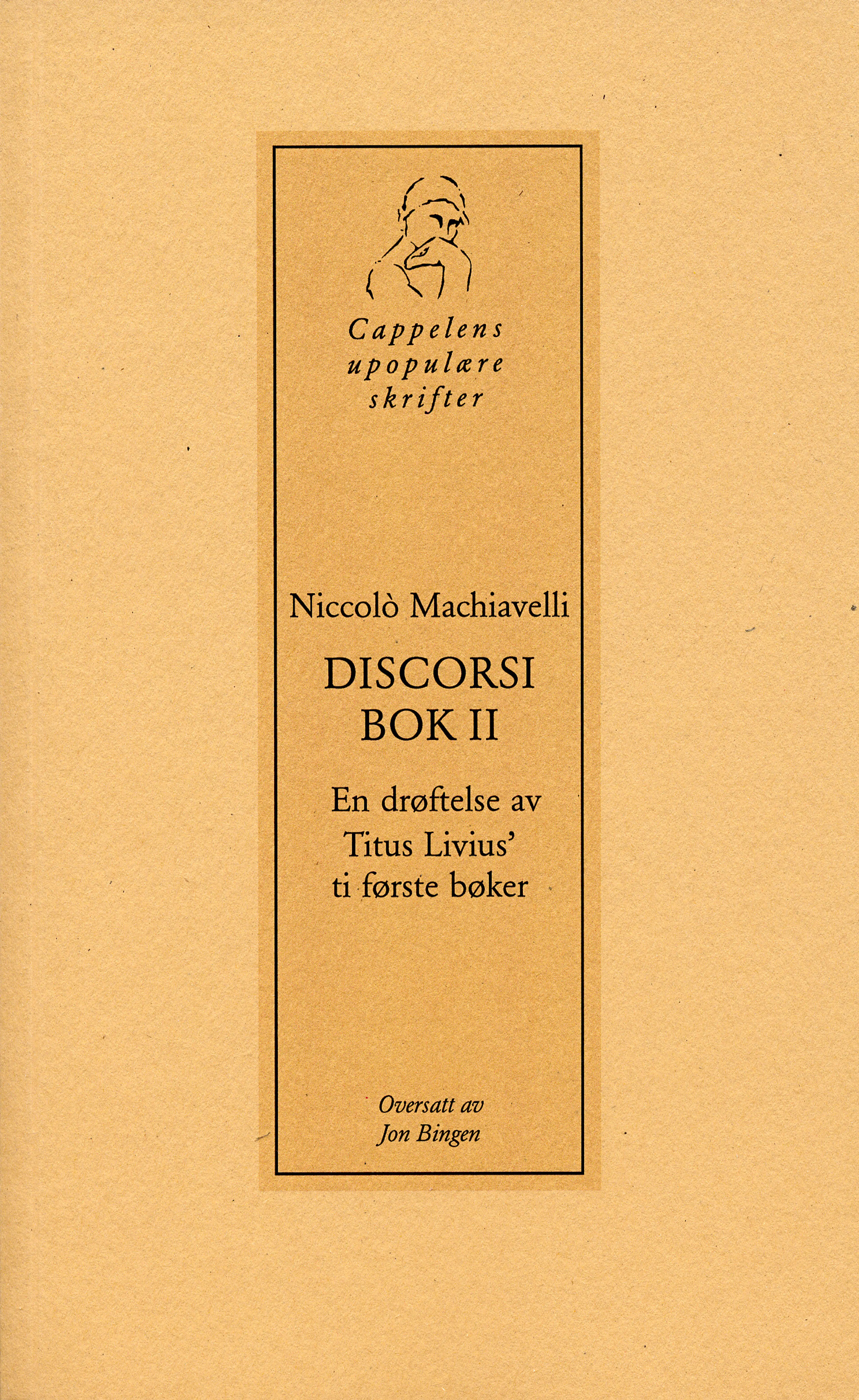 Omslag Discorsi, bok II av Niccolò Machiavelli (Heftet)