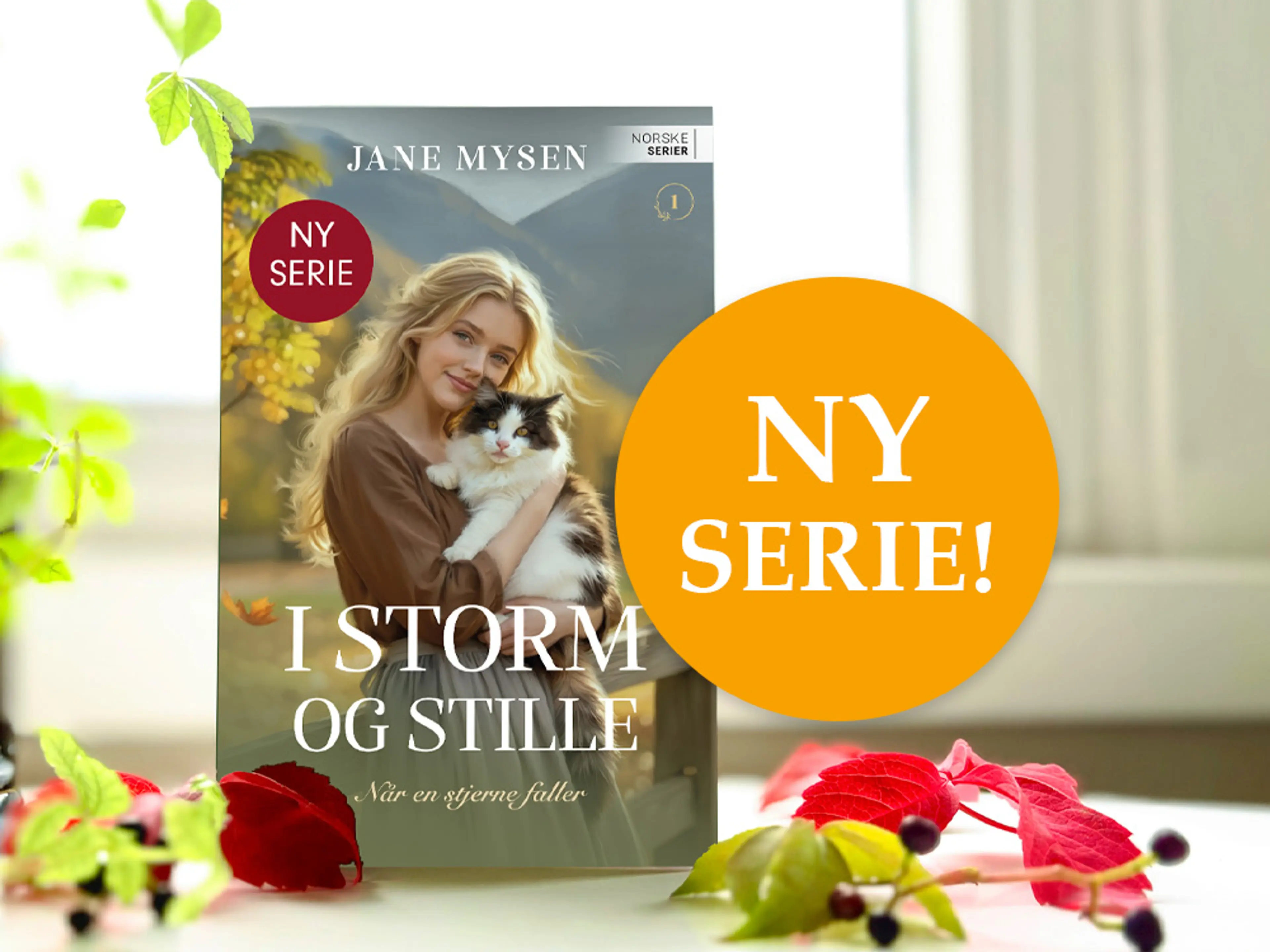 Foto av første bok i serien I storm og stille