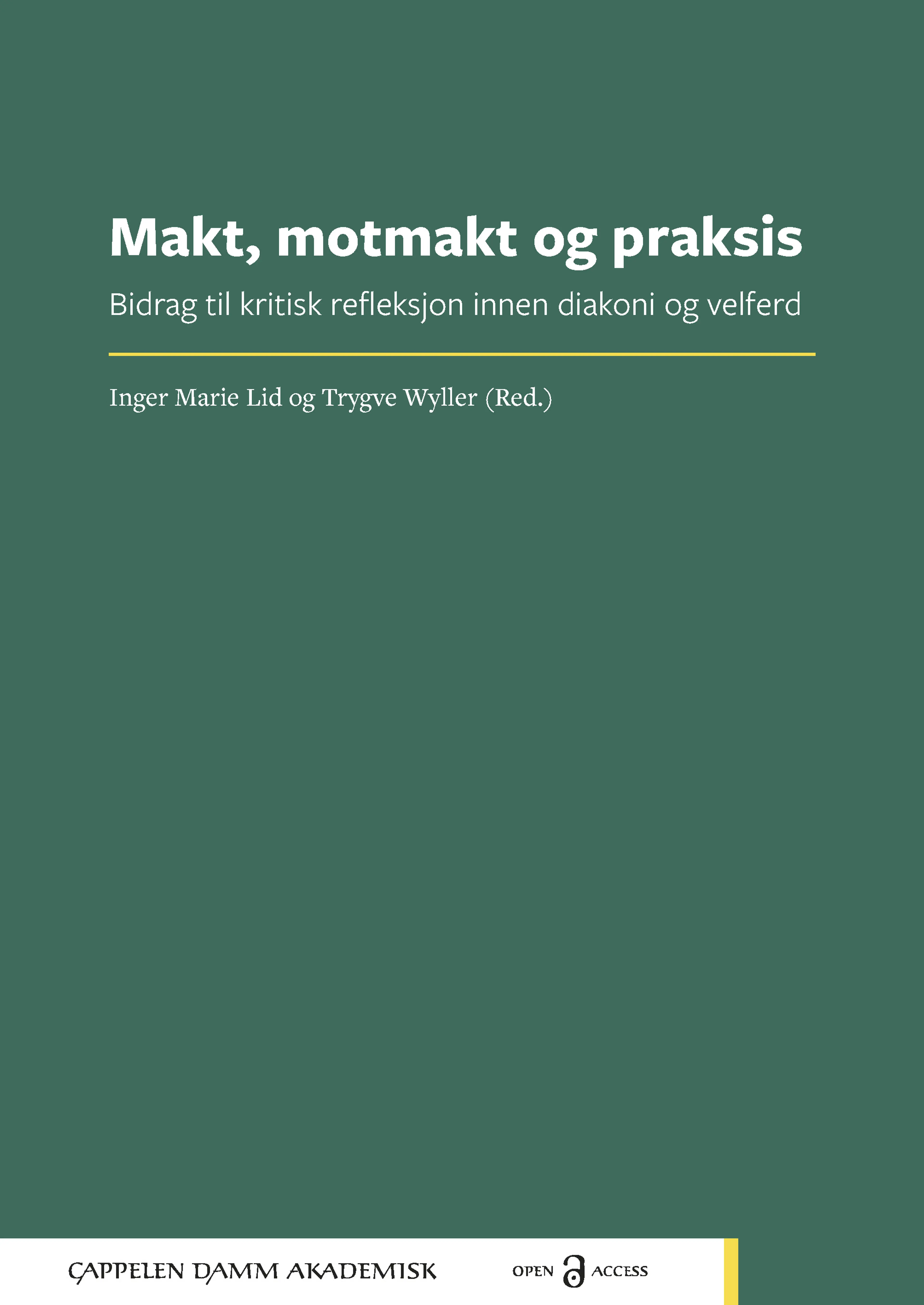 Omslag Makt, motmakt og praksis av Inger Marie Lid og Trygve Wyller (Red.) (Heftet)