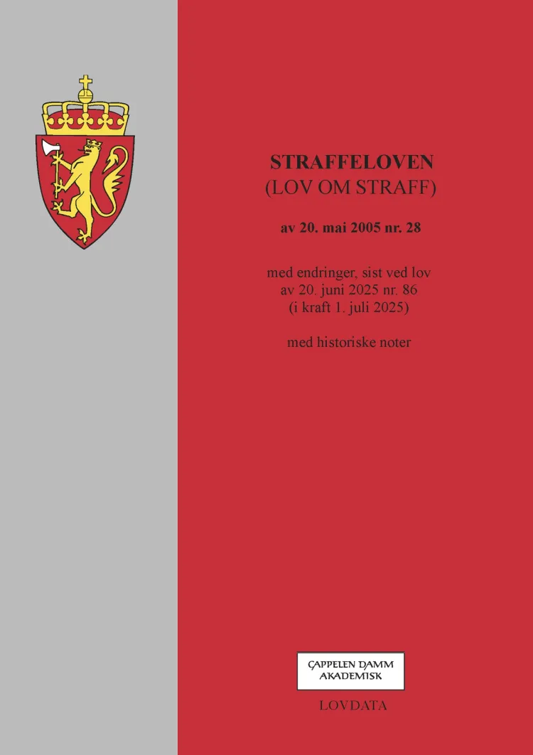 Omslag Straffeloven (lov om straff) (Heftet)