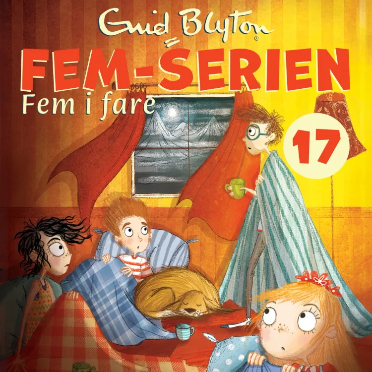 Omslag Fem i fare av Enid Blyton (Lydbok)