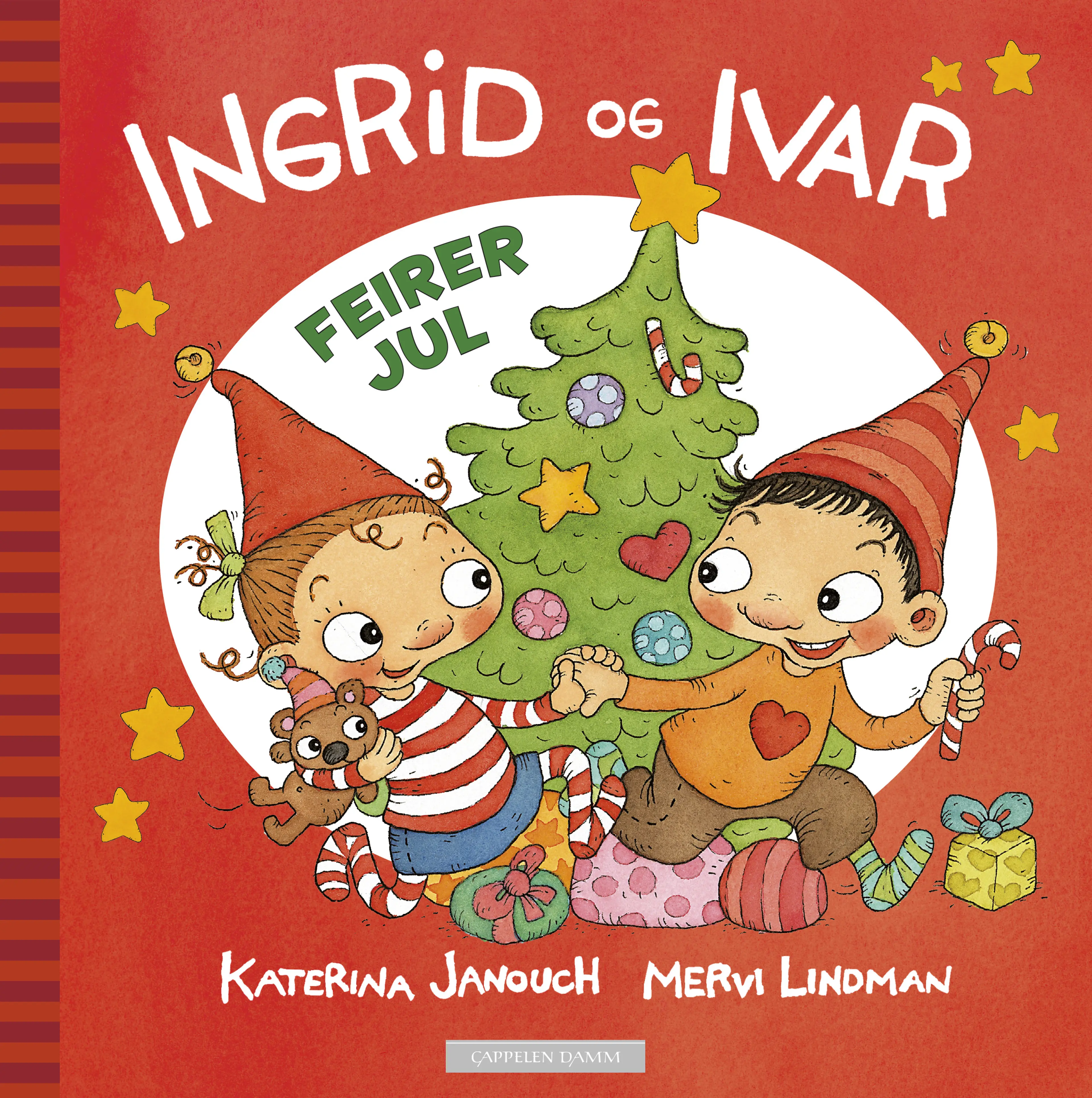 Omslag Ingrid og Ivar feirer jul av Katerina Janouch (Innbundet)