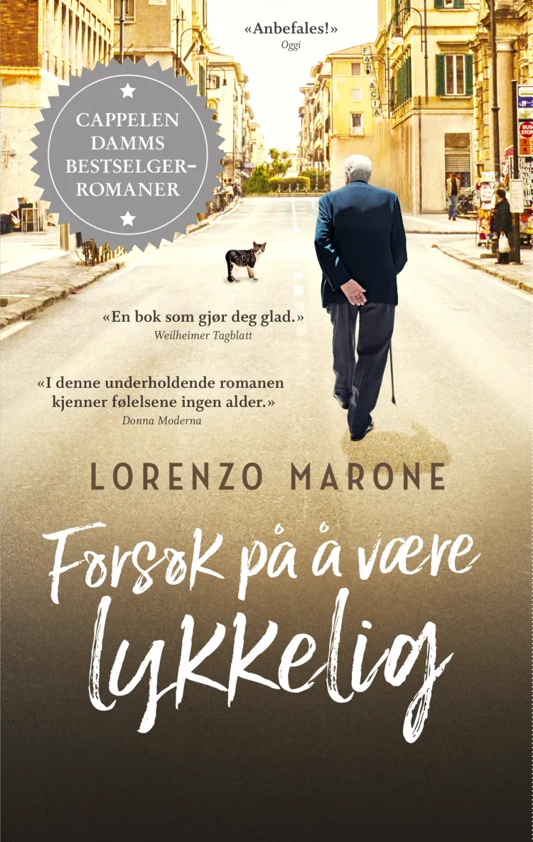 Omslag Forsøk på å være lykkelig av Lorenzo Marone (Heftet)