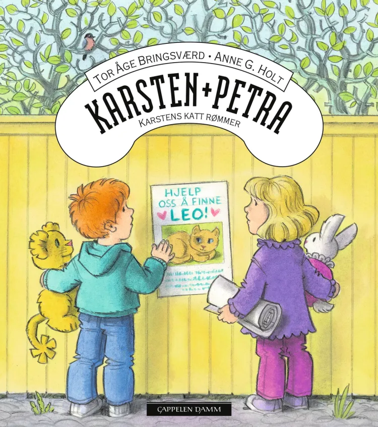 Omslag Karsten og Petra - Karstens katt rømmer av Tor Åge Bringsværd (Ebok)