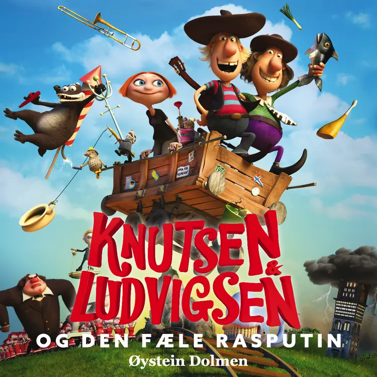 Omslag Knutsen & Ludvigsen og den fæle Rasputin av Øystein Dolmen (Lydbok)