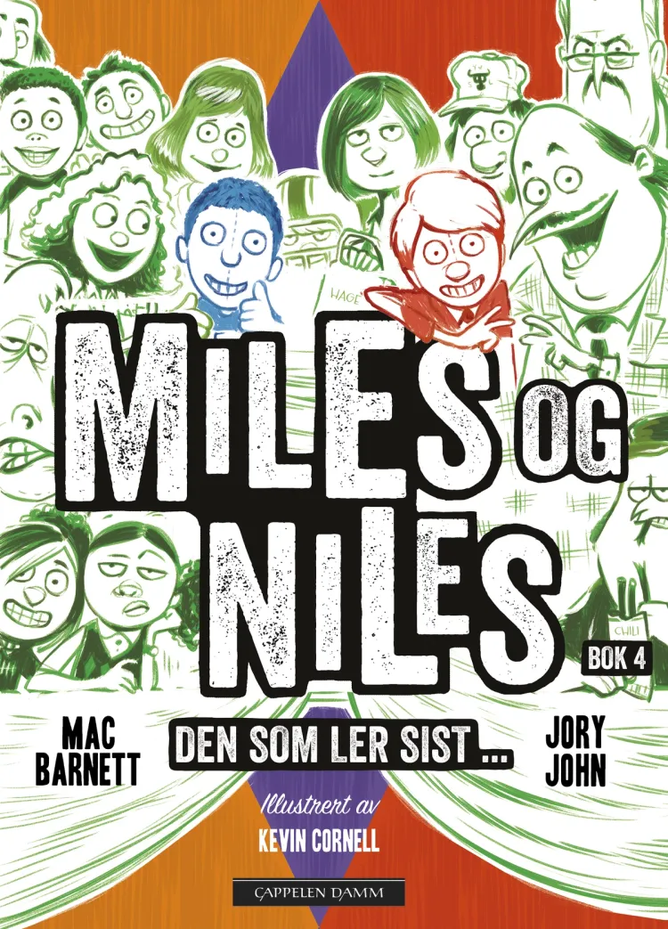 Omslag Miles og Niles. Bok 4. Den som ler sist ... av Mac Barnett og Jory John (Innbundet)