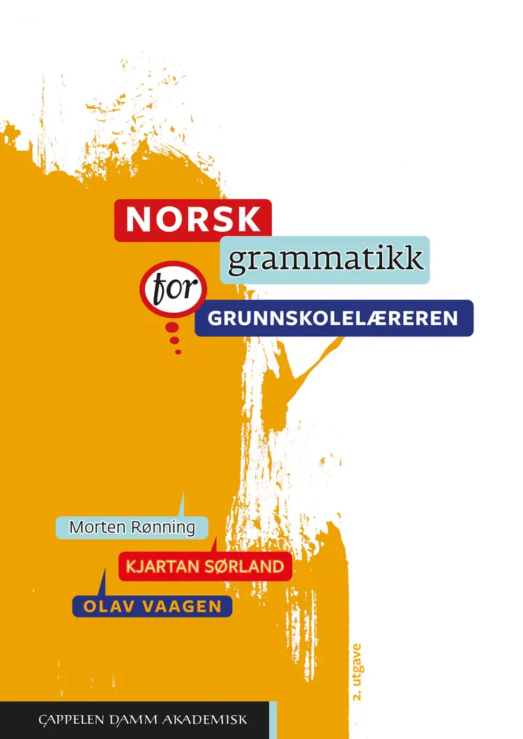 Omslag Norsk grammatikk for grunnskolelæreren av Morten Rønning, Kjartan Sørland og Olav Vaagen (Heftet)