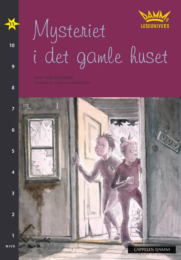 Omslag Damms leseunivers 1: Mysteriet i det gamle huset av Martin Widmark (Heftet)