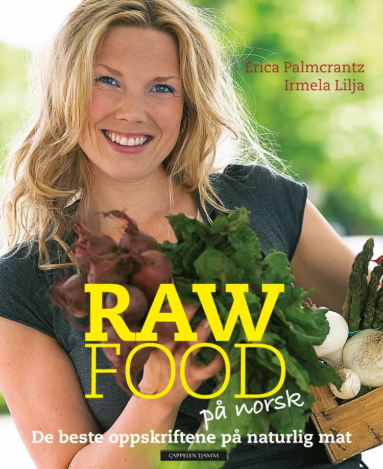 Omslag Raw food på norsk av Erica Palmcrantz og Irmela Lilja (Heftet)
