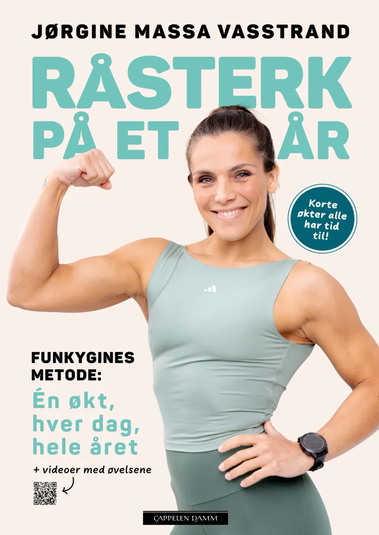 Omslag Råsterk på et år av Jørgine Massa Vasstrand (Innbundet)