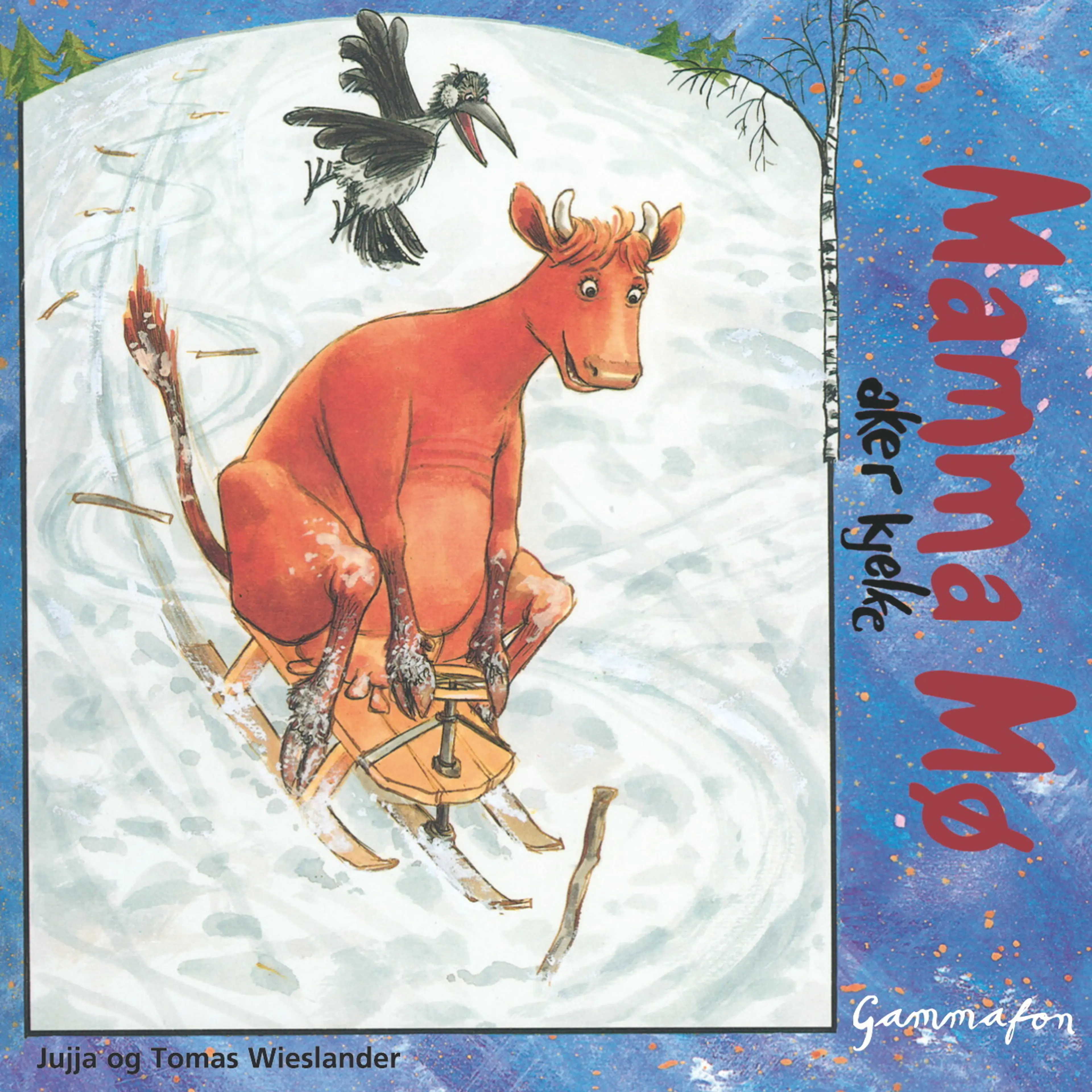 Omslag Mamma Mø aker kjelke av Jujja Wieslander (Lydbok)