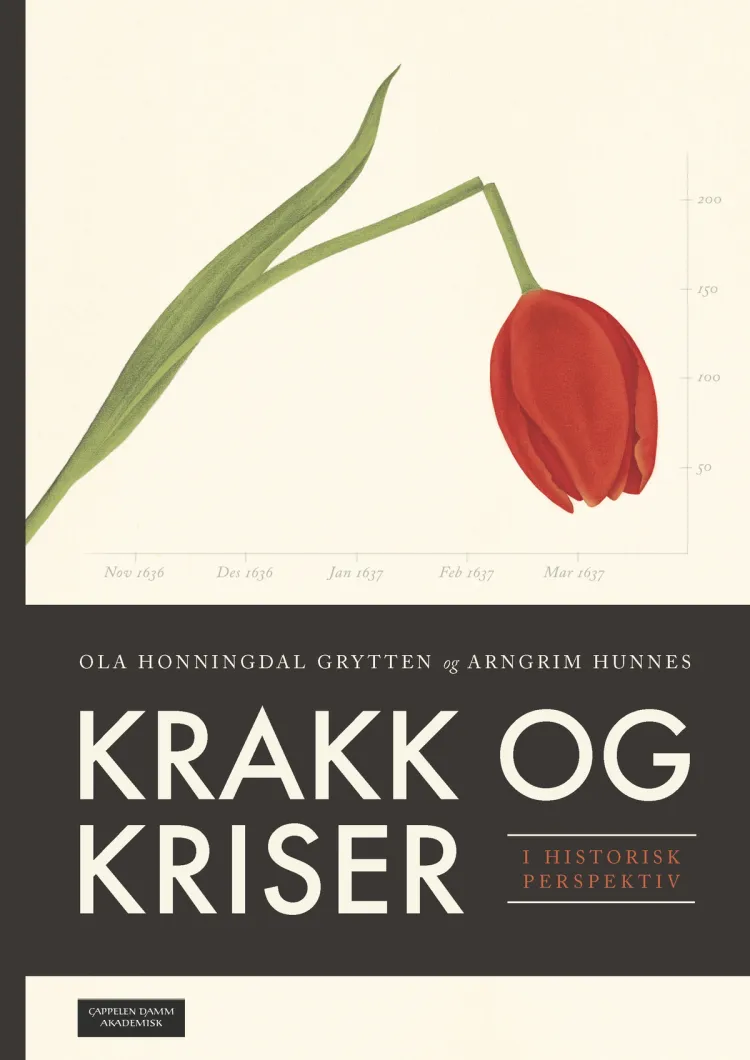 Omslag Krakk og kriser i historisk perspektiv av Ola Honningdal Grytten og Arngrim Hunnes (Innbundet)