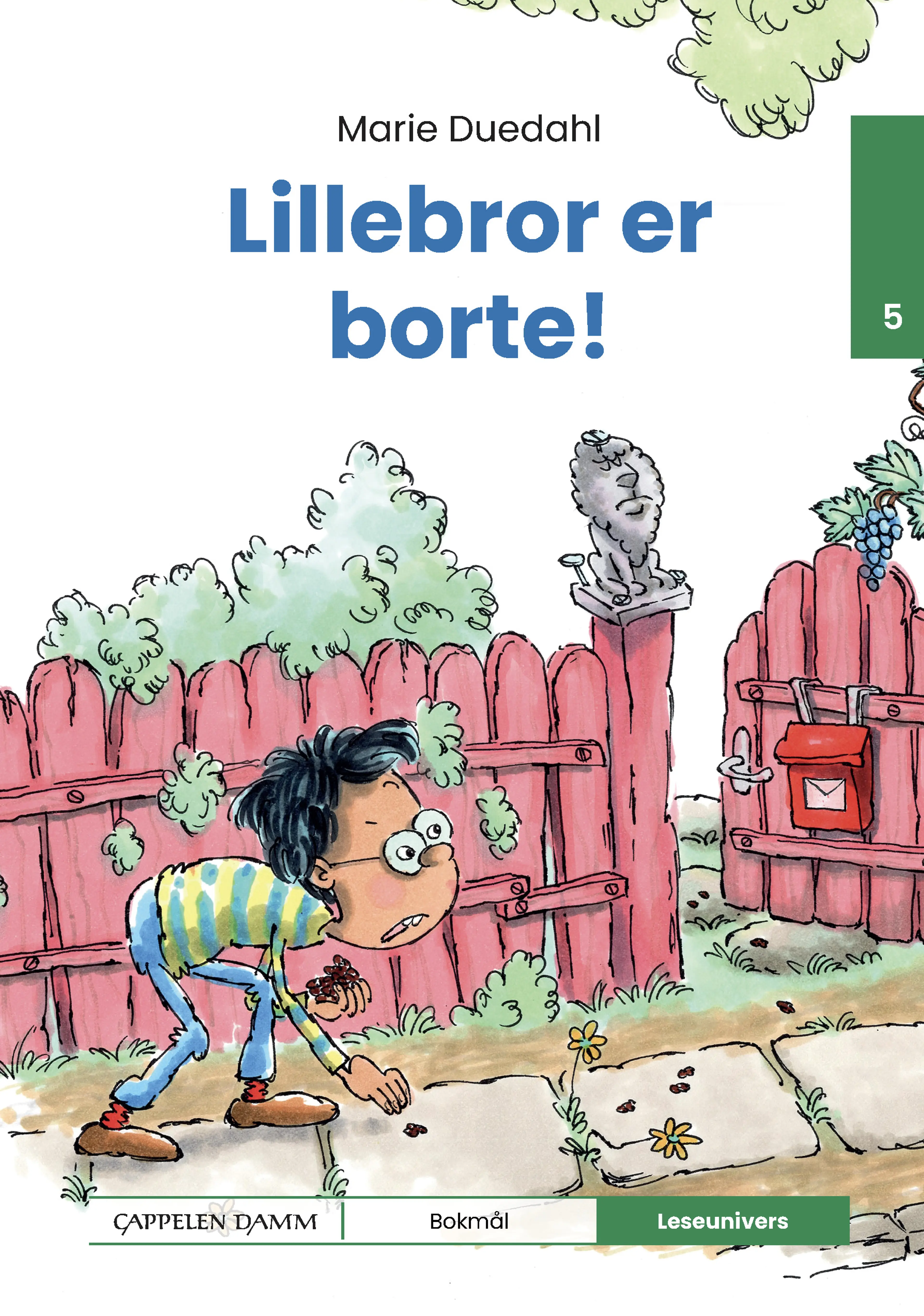 Omslag Leseunivers 5: Lillebror er borte! av Marie Duedahl (Innbundet)