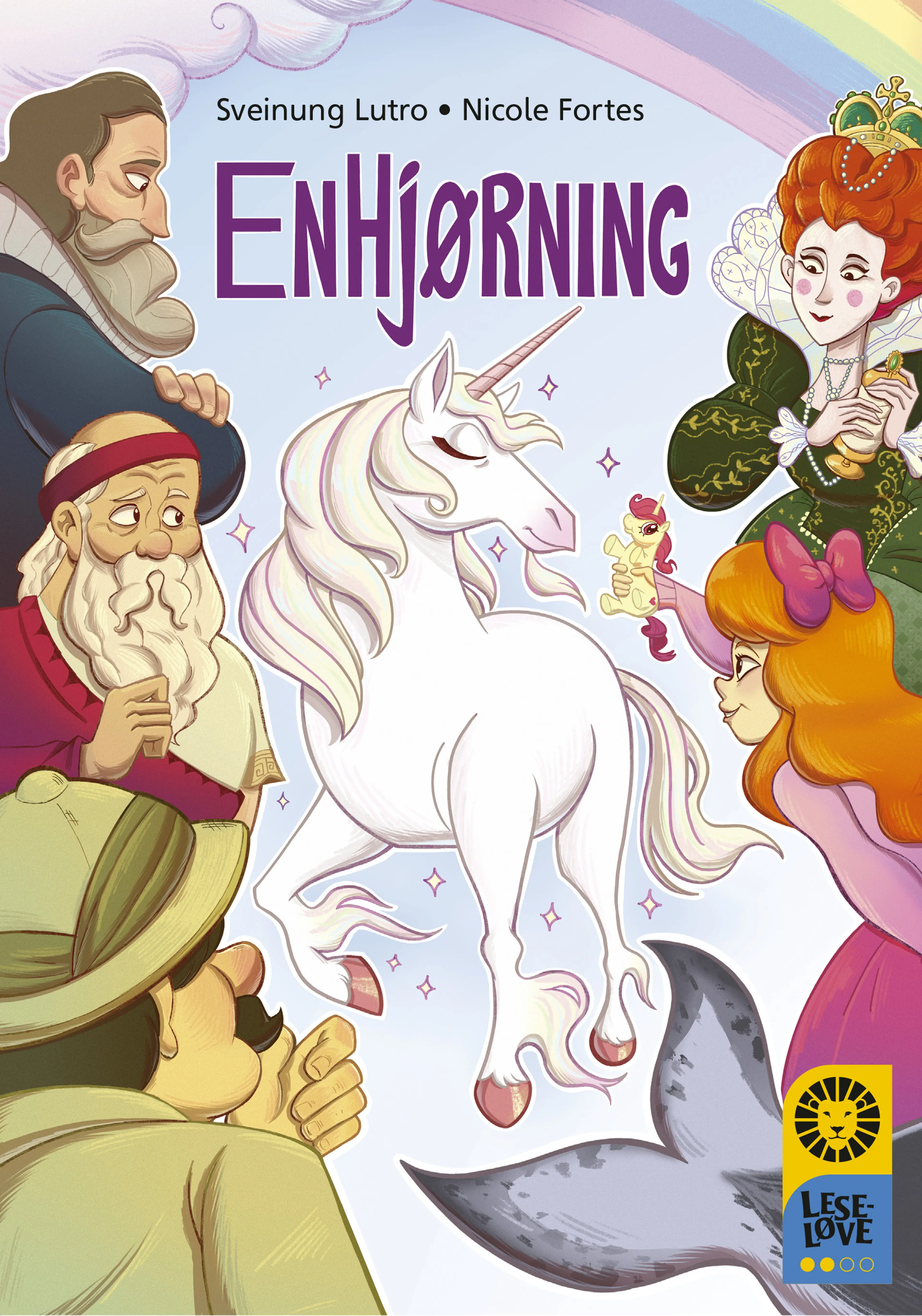 Omslag Leseløve nivå 2 - Enhjørning av Sveinung Lutro (Innbundet)