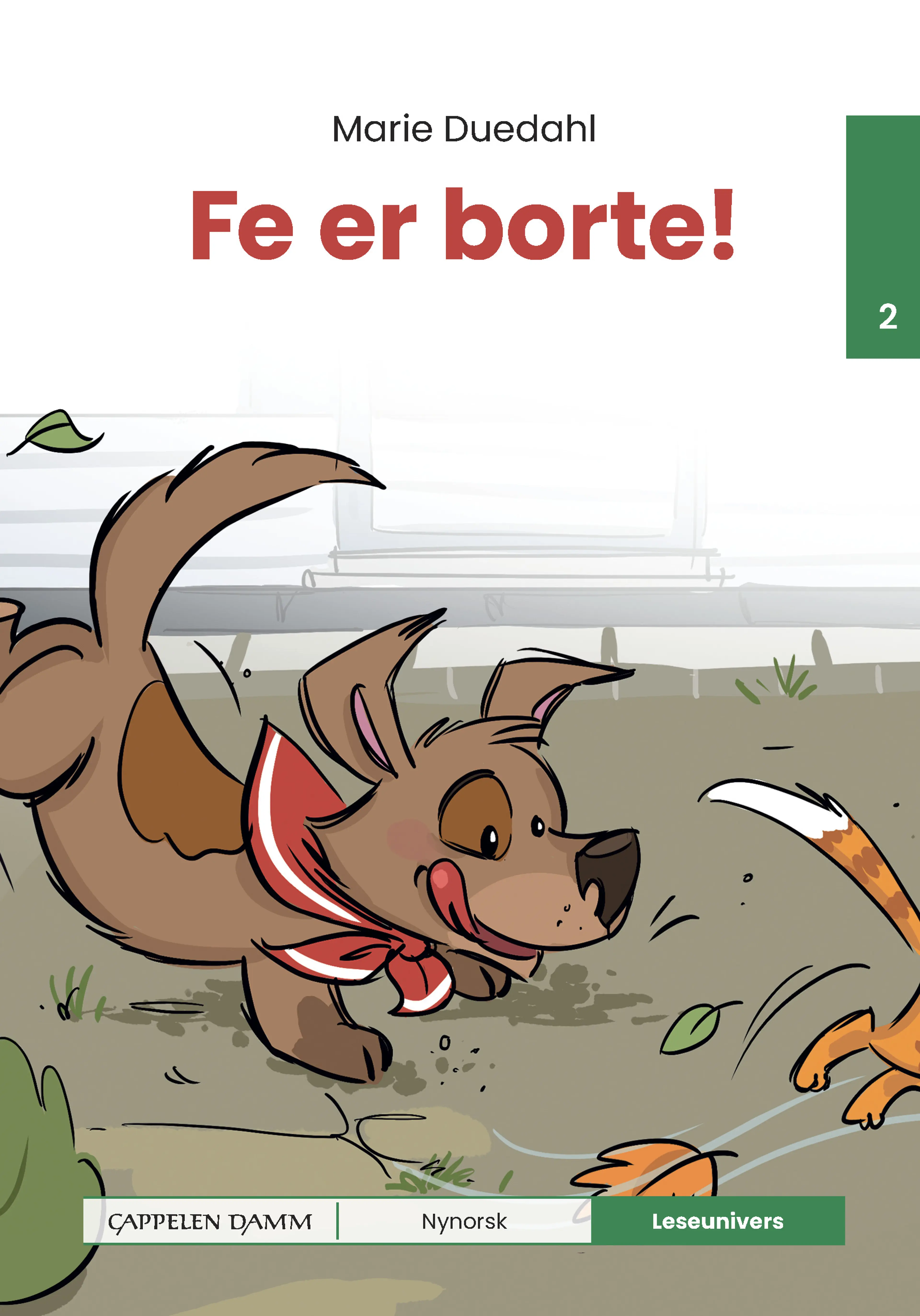 Omslag Leseunivers 2: Fe er borte! av Marie Duedahl (Innbundet)