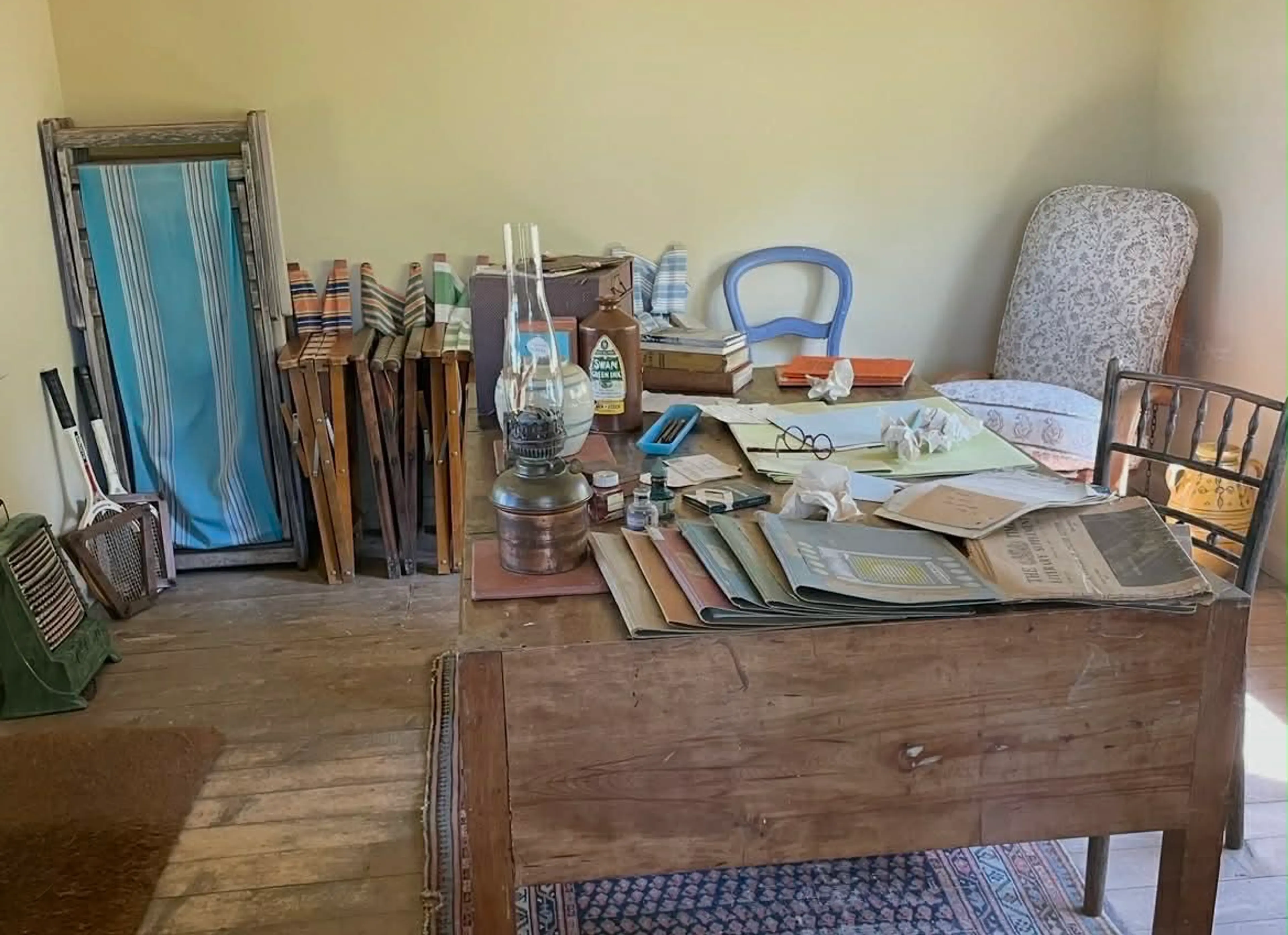 Skrivestuen til Virginia Woolf Monk´s house, East Sussex