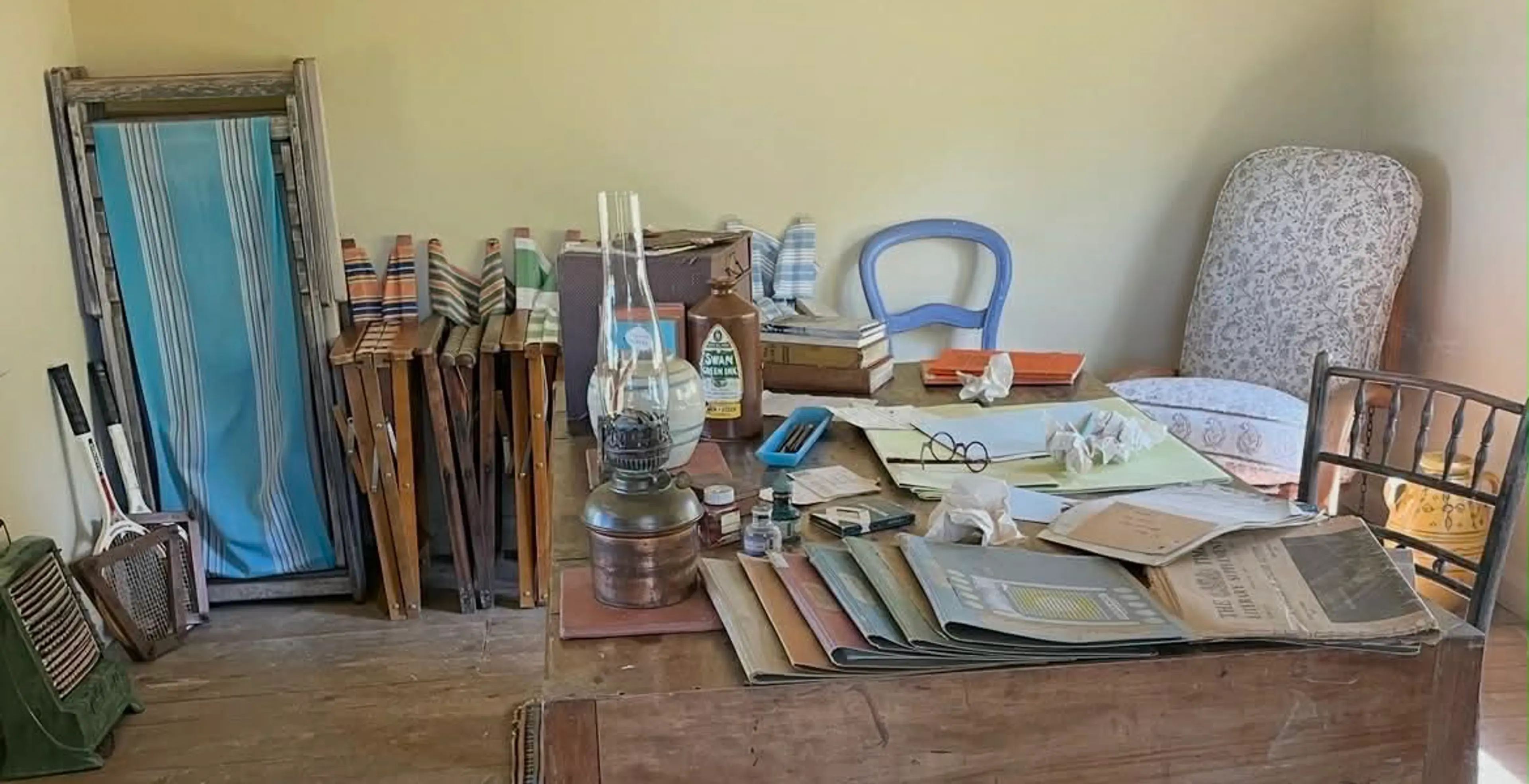 Skrivestuen til Virginia Woolf Monk´s house, East Sussex