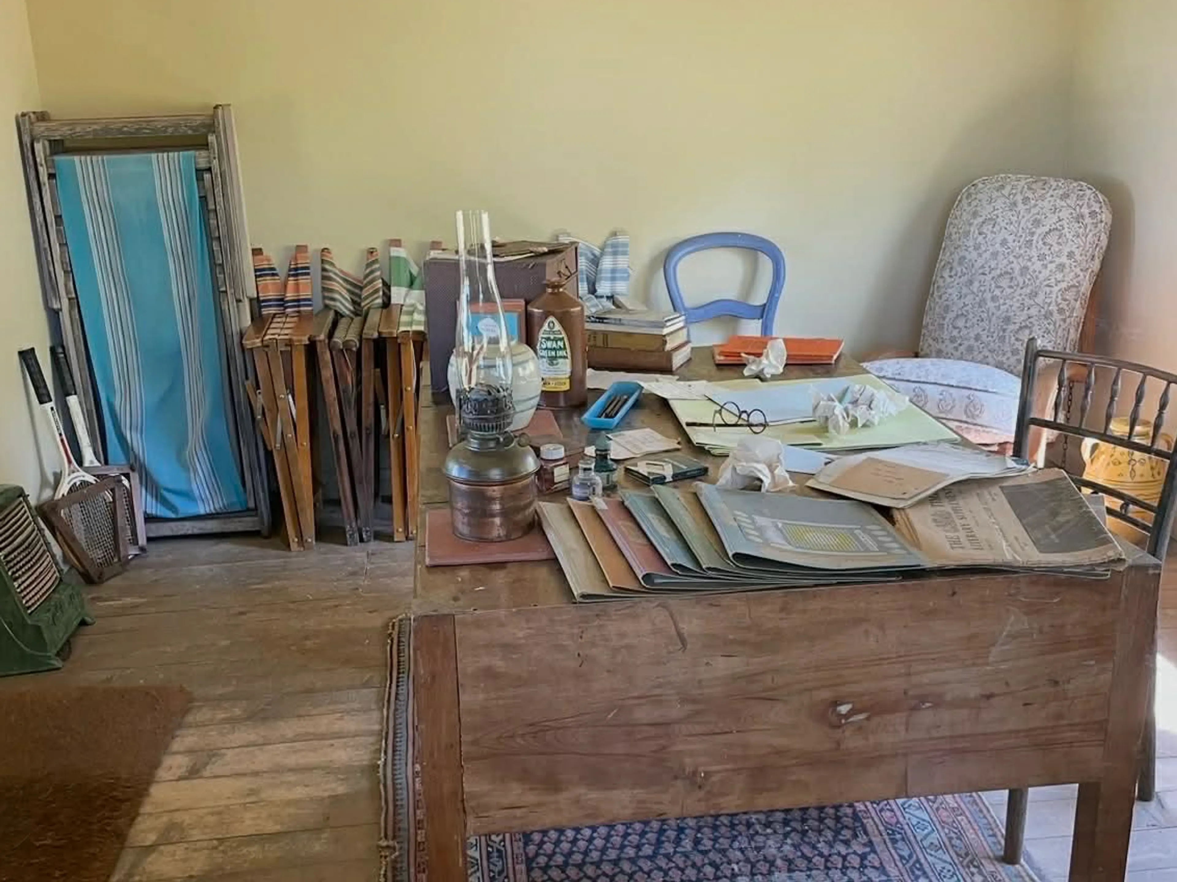Skrivestuen til Virginia Woolf Monk´s house, East Sussex