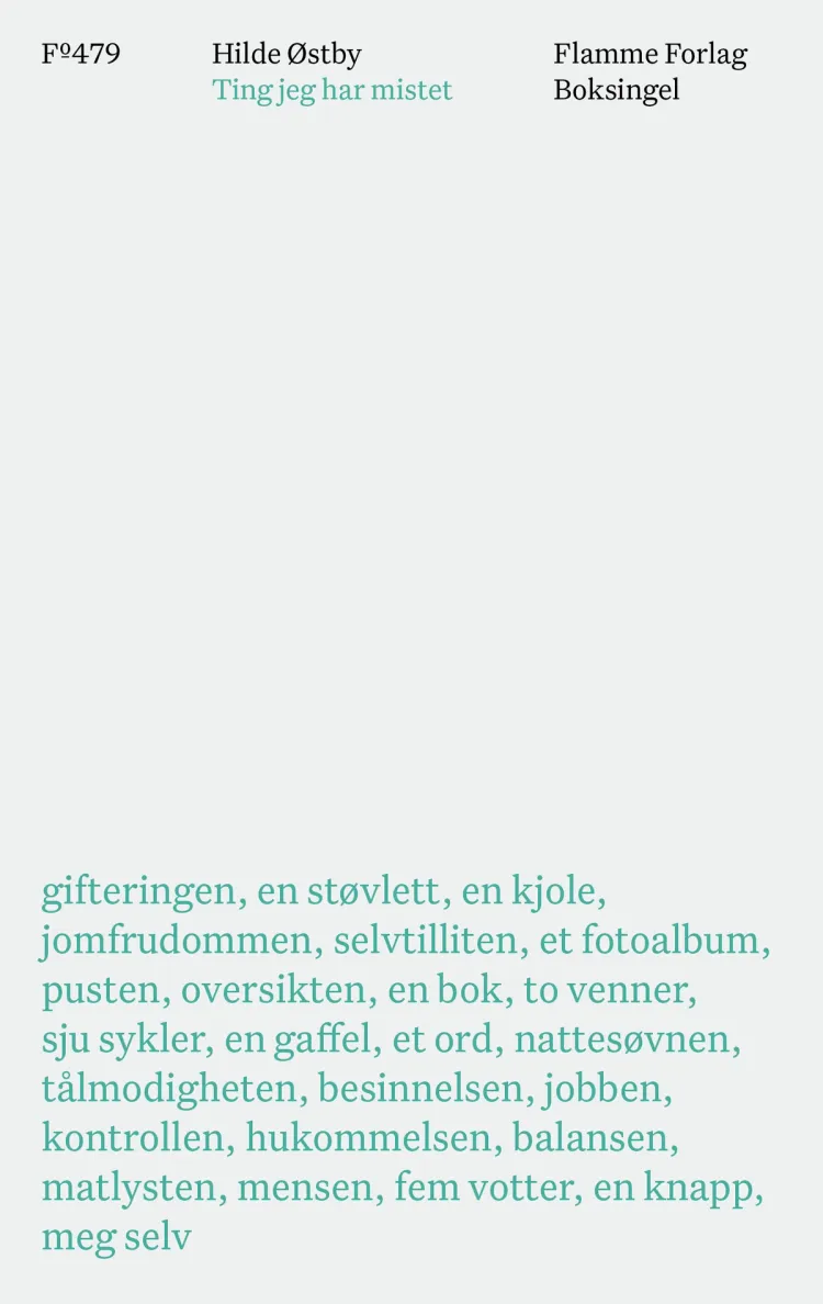 Omslag Ting jeg har mistet av Hilde Østby (Heftet)