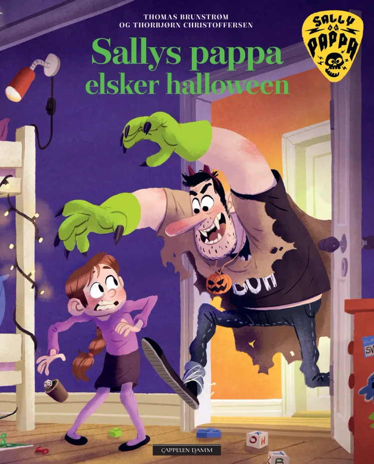 Omslag Sallys pappa elsker halloween av Thomas Brunstrøm (Innbundet)