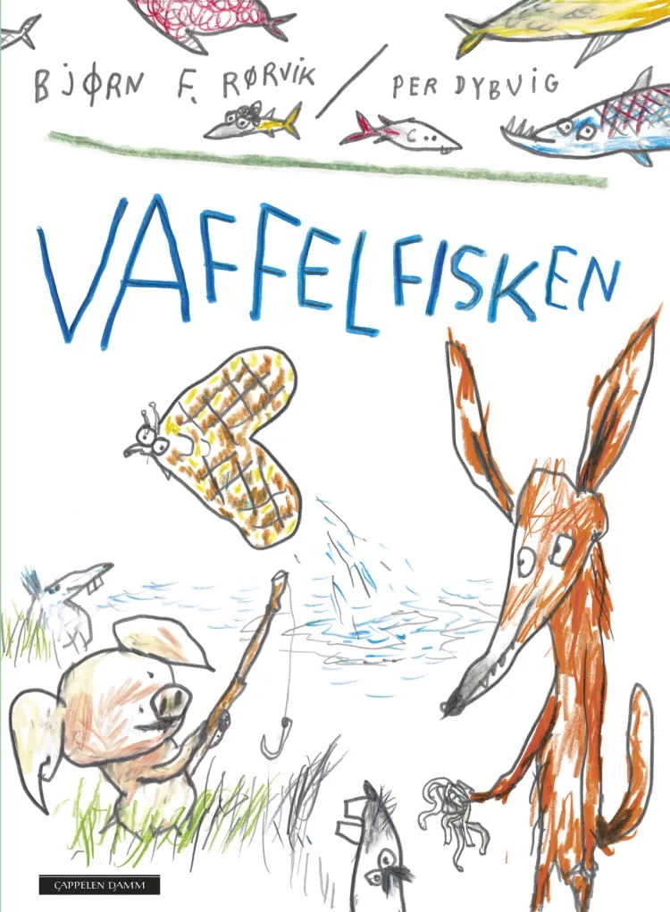 Omslag Vaffelfisken av Bjørn F. Rørvik og Per Dybvig (Ebok)