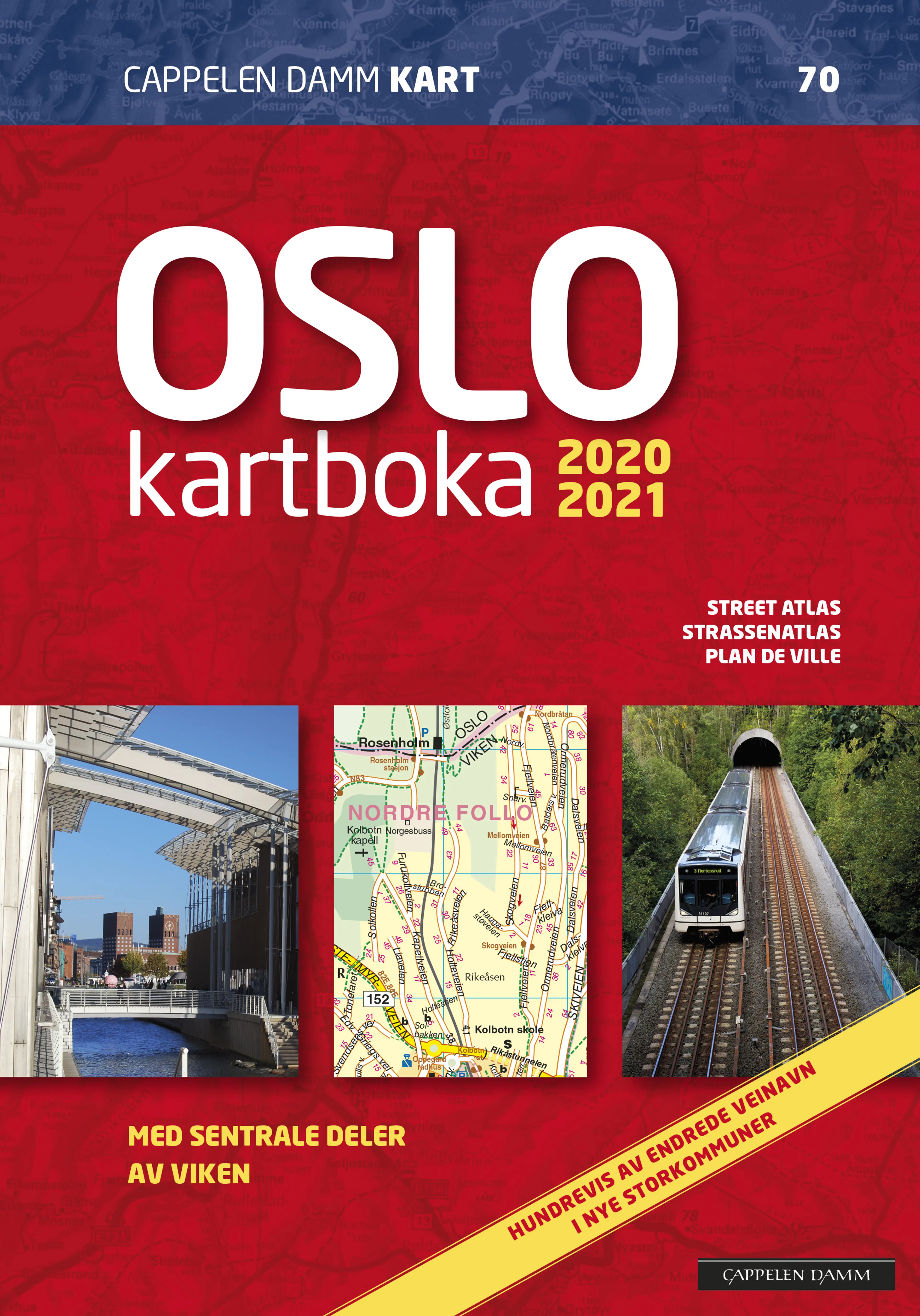 Omslag Oslokartboka 2020-2021 av Cappelen Damm Kart (Ukjent)