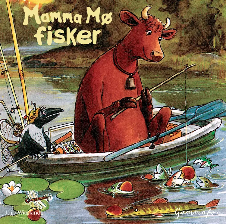 Omslag Mamma Mø fisker av Jujja Wieslander (Lydbok)