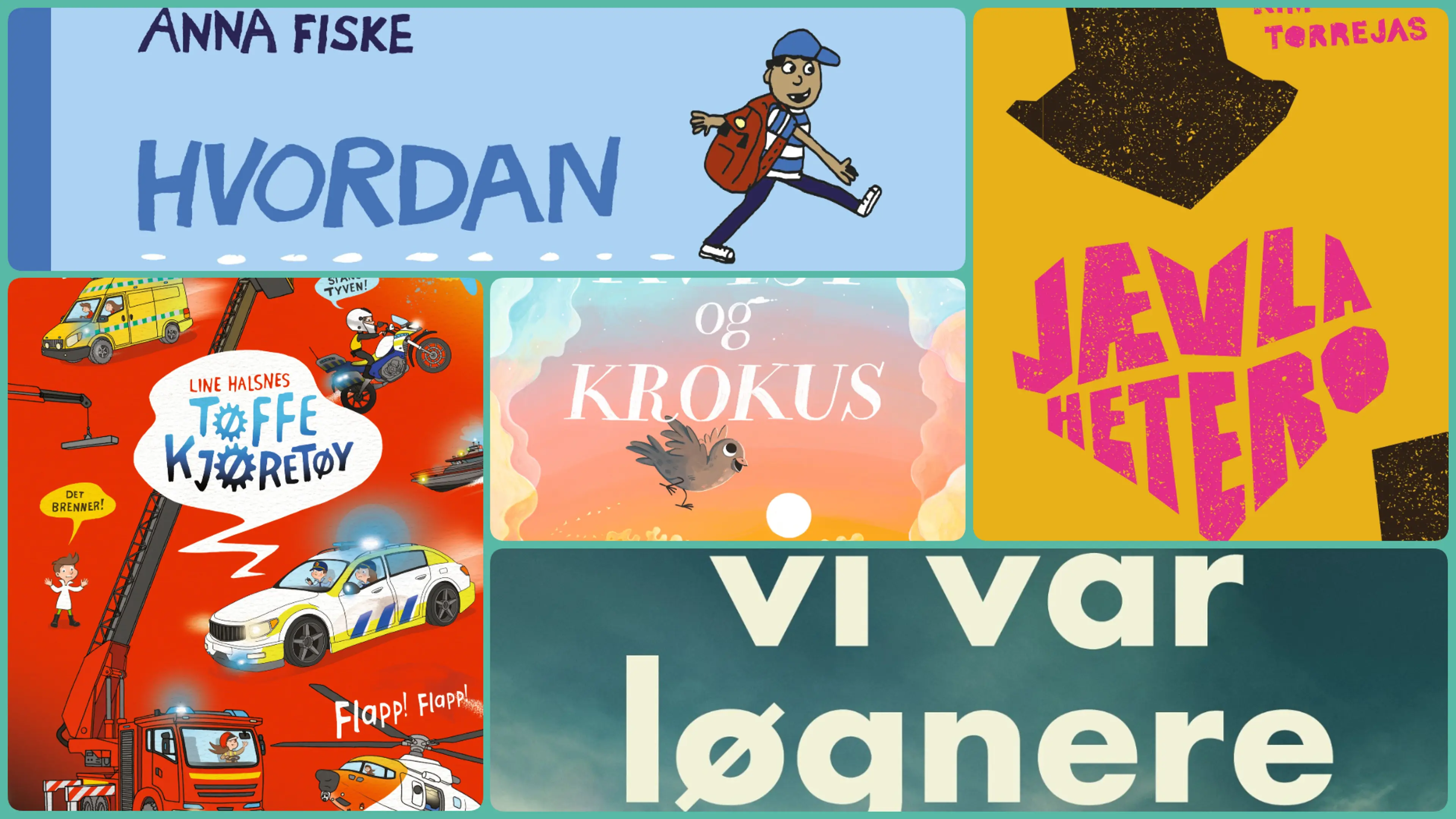 Bokomslag av barnebøker