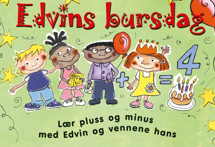 Omslag Edvins bursdag av Jenny Fry (Innbundet)