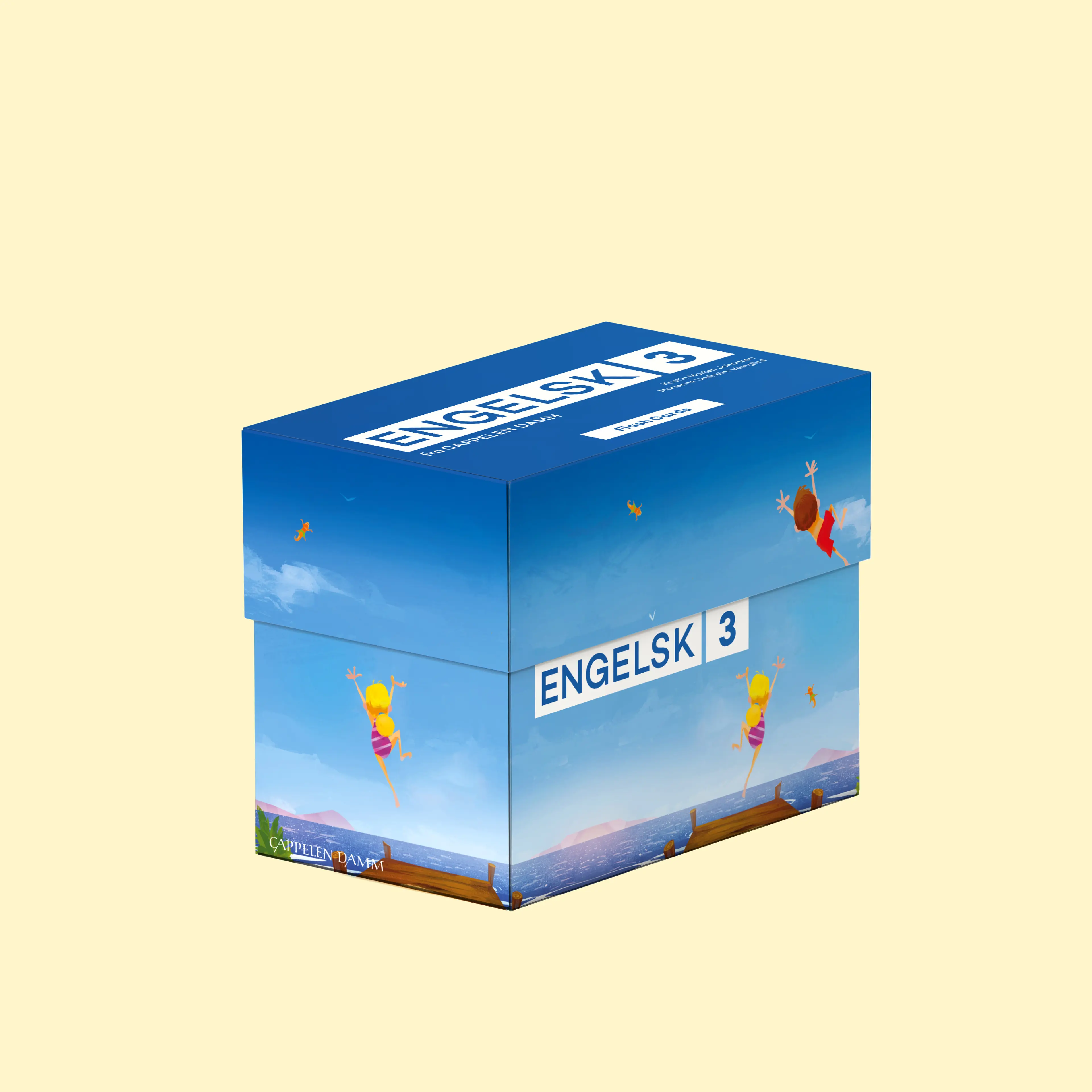 Omslag Engelsk 3 fra Cappelen Damm Flash Cards av Kristin Morten Johansen og Marianne Undheim Vestgård (Eske)