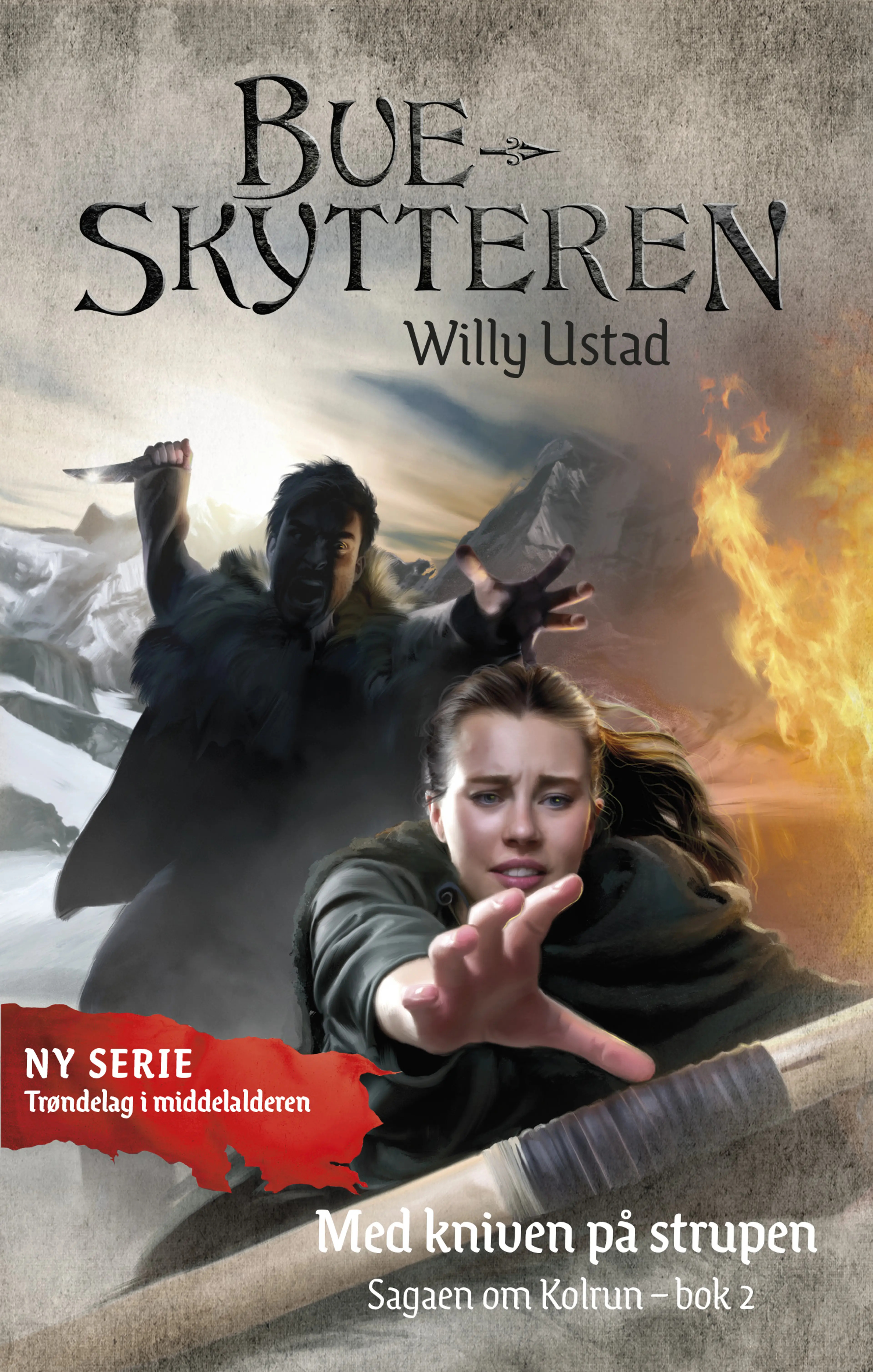 Omslag Med kniven på strupen av Willy Ustad (Ebok)