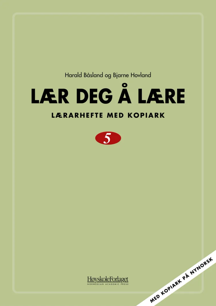 Omslag Lær deg å lære 5 nynorsk av Harald Båsland og Bjarne Hovland (Ukjent)