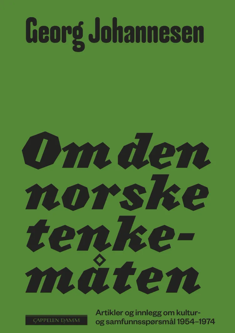 Omslag Om den norske tenkemåten av Georg Johannesen (Heftet)