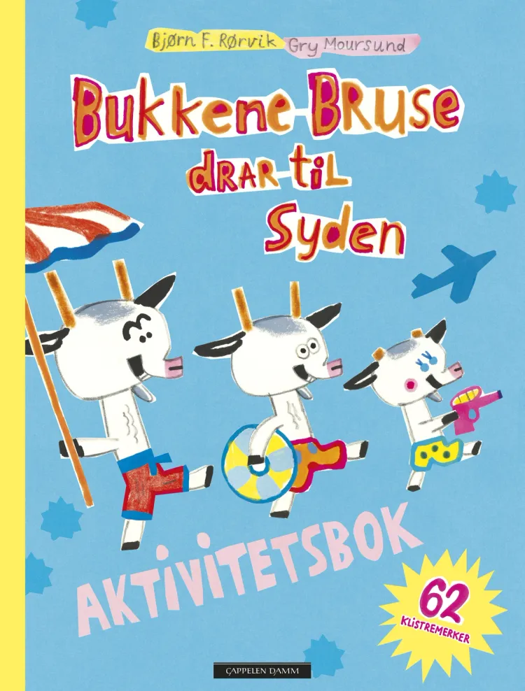 Omslag Bukkene Bruse drar til Syden - Aktivitetsbok av Bjørn F. Rørvik og Gry Moursund (Heftet)