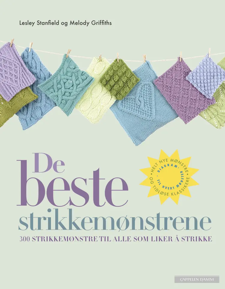 Omslag De beste strikkemønstrene av Lesley Stanfield og Melody Griffiths (Innbundet)