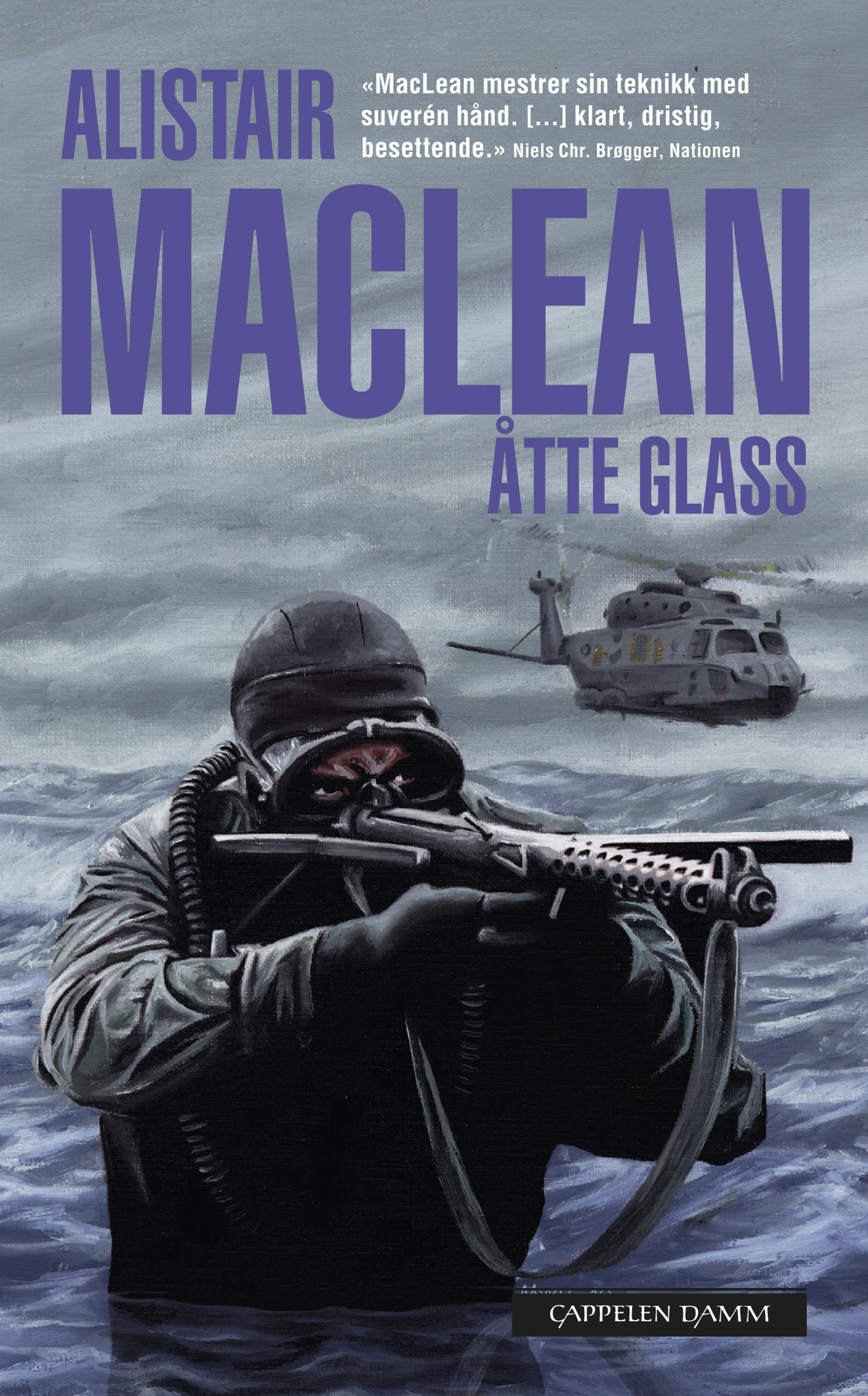 Omslag Åtte glass av Alistair MacLean (Heftet)