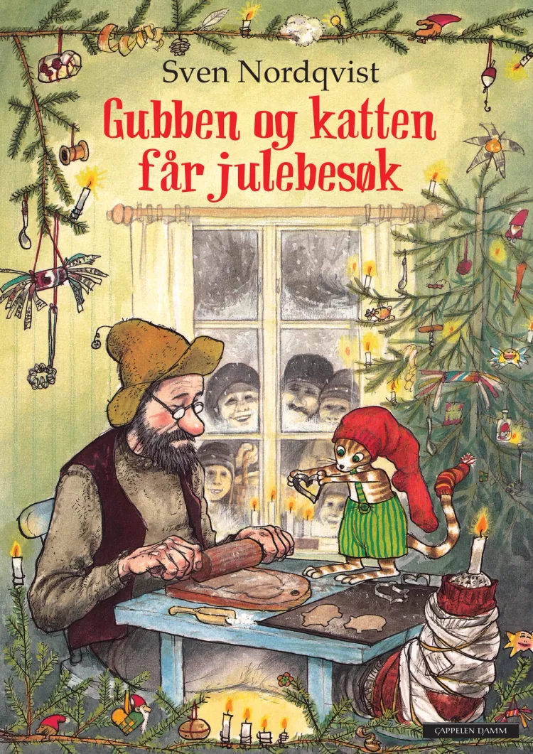 Omslag Gubben og katten får julebesøk av Sven Nordqvist (Innbundet)
