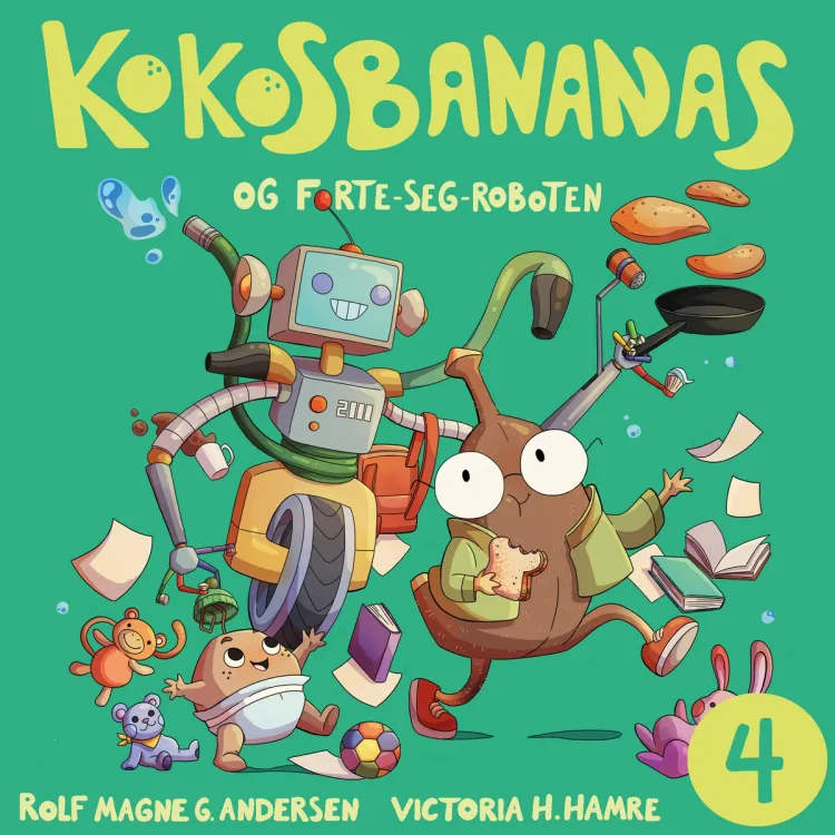 Omslag Kokosbananas og fortesegroboten av Rolf Magne Andersen (Lydbok)