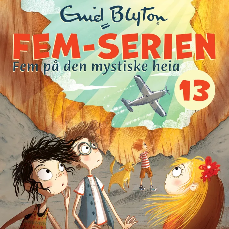 Omslag Fem på den mystiske heia av Enid Blyton (Lydbok)