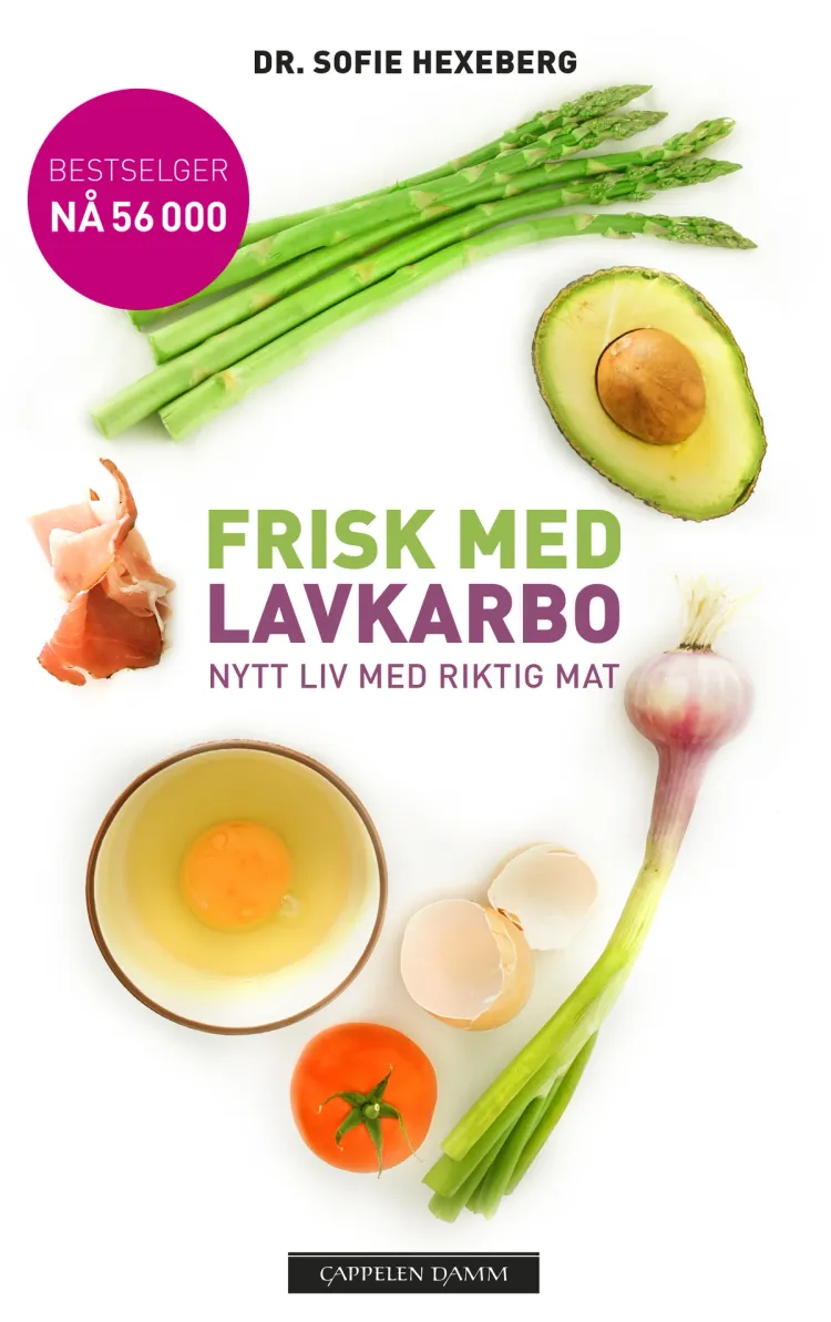 Omslag Frisk med lavkarbo av Sofie Hexeberg (Heftet)