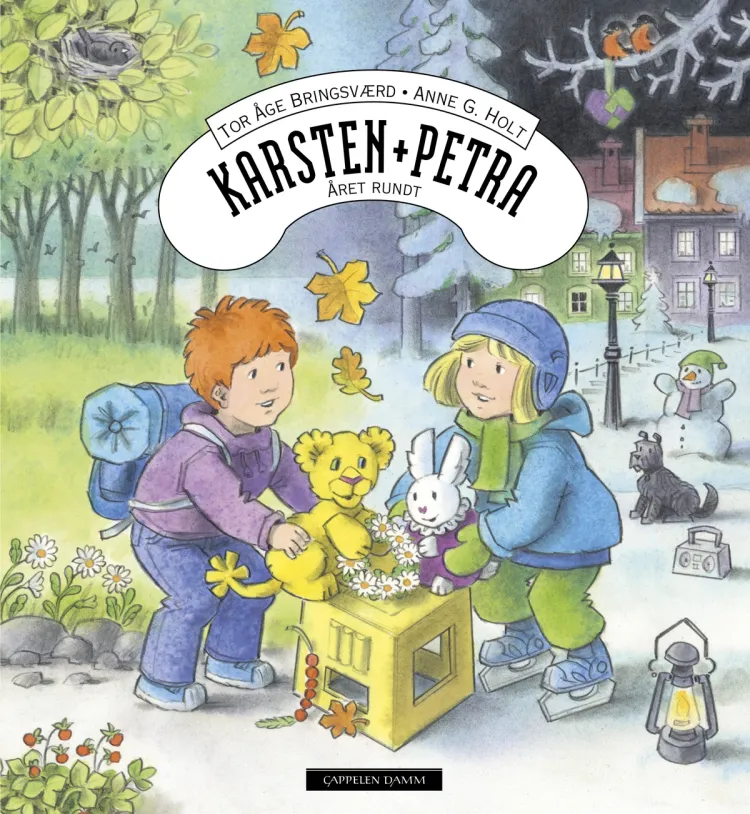 Omslag Karsten og Petra - Året rundt av Tor Åge Bringsværd (Innbundet)